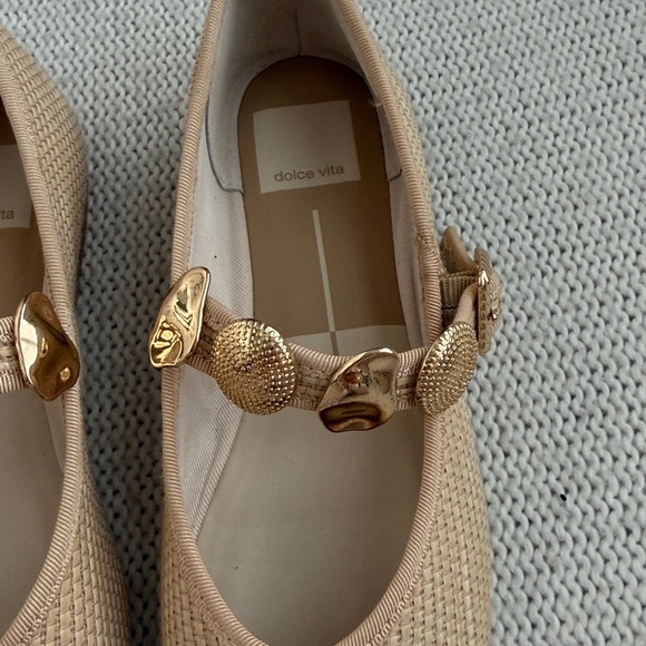 Dolce Vita Relan Raffia Ballet Flats Size 6 - Picture 4 of 7